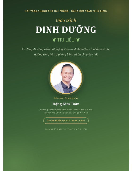 Bìa sách Giáo trình Dinh dưỡng Trị liệu